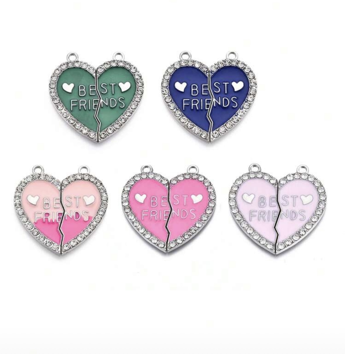 POOCH PENDANTS | Handmade Dog Collar Charm | FRIENDSHIP HEARTS (Variety of Colours) - Image 2