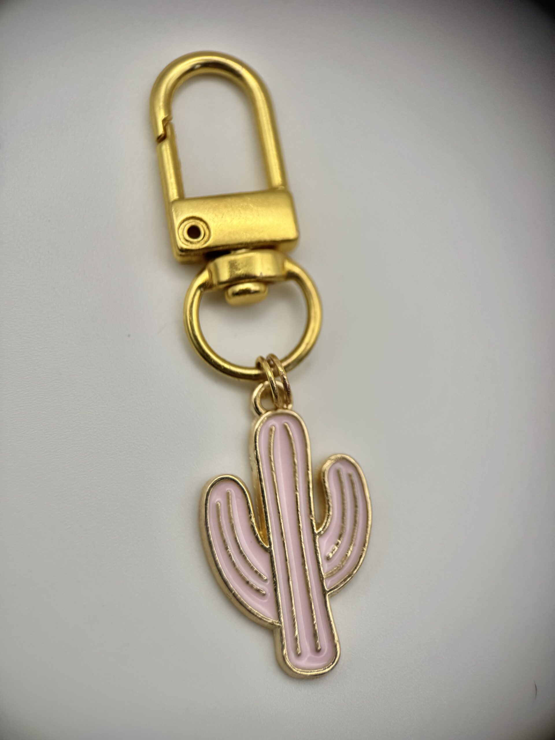 POOCH PENDANTS | Handmade Dog Collar Charm | Multicolour Cactus (Soft Pink)