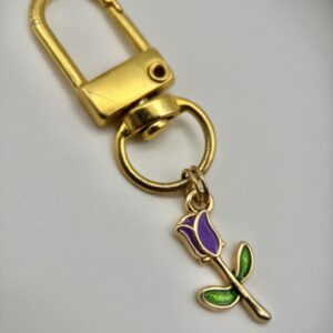 POOCH PENDANTS | Handmade Dog Collar Charm | Multicolour Flower (Purple)