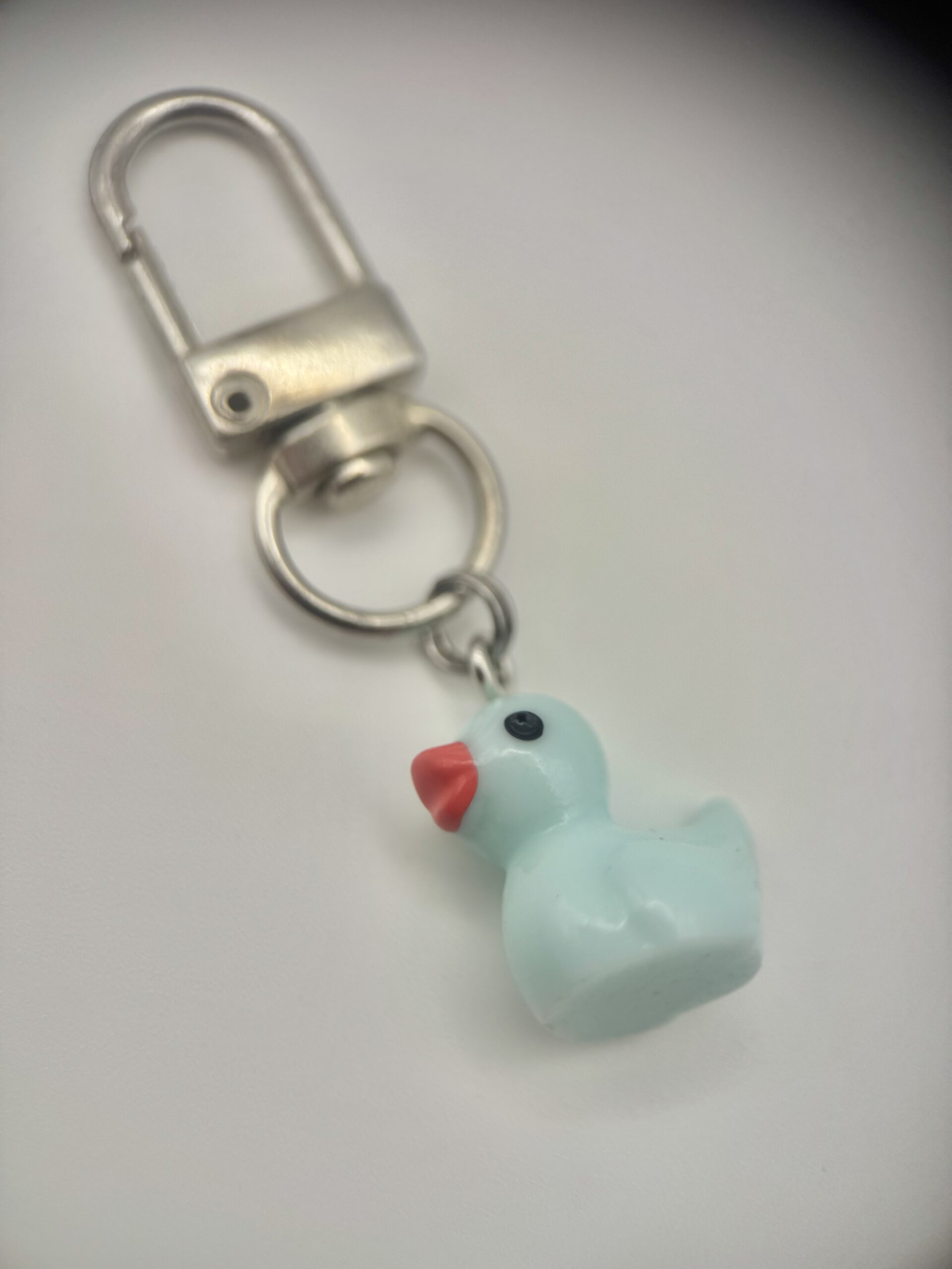POOCH PENDANTS | Handmade Dog Collar Charm | Multicolour Cartoon Duck (Turquoise)