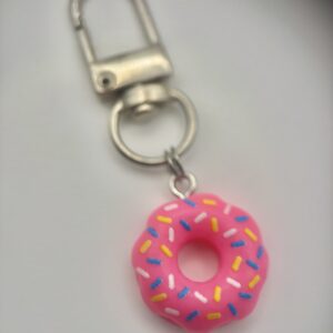 POOCH PENDANTS | Handmade Dog Collar Charm | Resin Doughnut (Hot Pink)