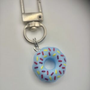 POOCH PENDANTS | Handmade Dog Collar Charm  |  Resin Doughnut (Blue)