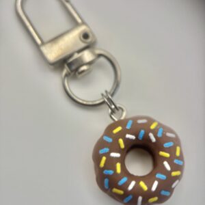 POOCH PENDANTS | Handmade Dog Collar Charm  |  Resin Doughnut (Brown)