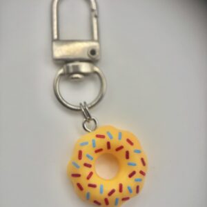POOCH PENDANTS | Handmade Dog Collar Charm  |  Resin Doughnut (Yellow)