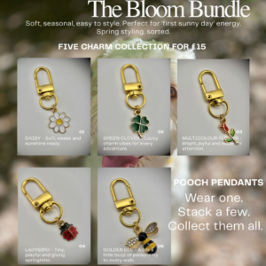 POOCH PENDANTS | Handmade Dog Collar Charm Bundle | The Bloom Bundle - 5 for £15